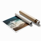 Extra large rolled print featuring a serene Caribbean scenery, ideal for classy bathroom wall art.