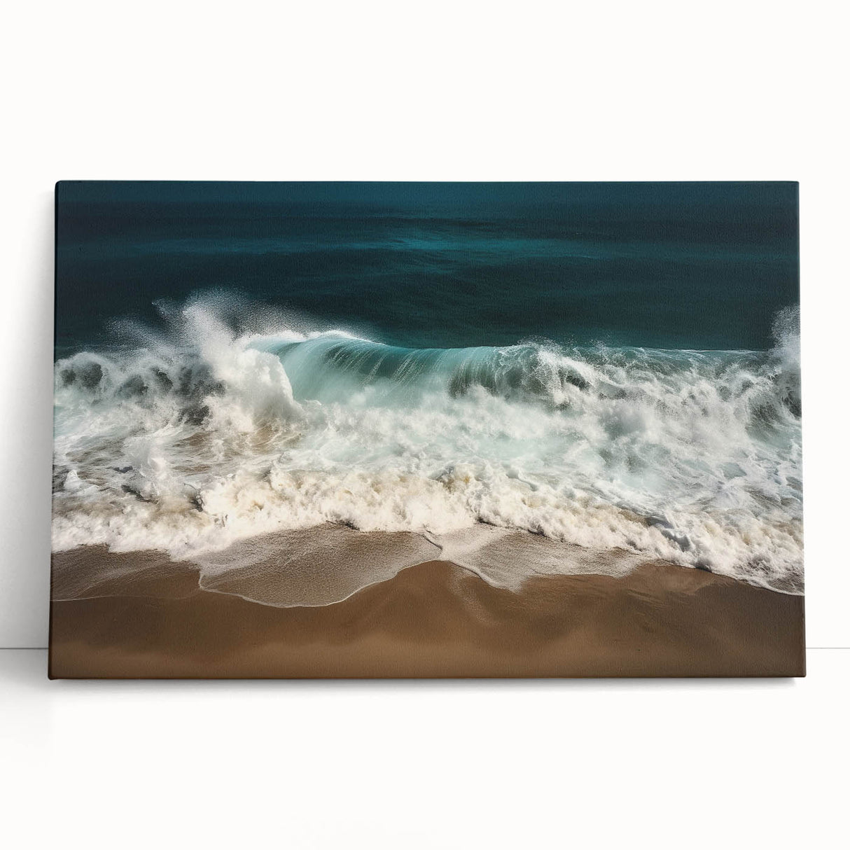 Black and white large art print of Caribbean scenery on stretched canvas, ideal for kitchen wall art.