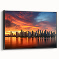 Black and white landscape art painting of Central America, Panama on framed canvas, suitable for bedroom wall decor.