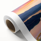 Art Deco style poster of a European scenery in muted colors, printed on rolled canvas, ideal for nursery wall art.