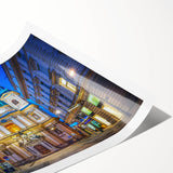 Extra large wall art featuring line art flowers in soft pastel shades on a rolled print, ideal for large living room decor.