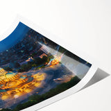 Extra large wall art featuring line art flowers in muted tones on rolled canvas, ideal for large living room decor.