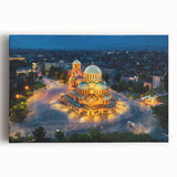 Black and white photograph of a European street on stretched canvas, ideal for kitchen wall art or bedroom ambiance.