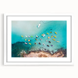 Textured art depicting abstract European scenery in muted earth tones on a framed white mat, ideal for bedroom art.