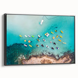 Black and white landscape art painting of a European scenery on a framed canvas, suitable for bedroom decor.