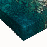 Large art of a black and white landscape painting of Cyprus on stretched canvas, ideal for bedroom wall decor.