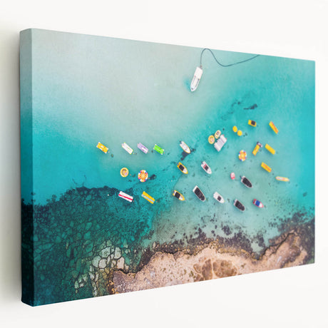 Large art of a European Cyprus landscape on stretched canvas, featuring muted earth tones, ideal for kitchen wall decor.