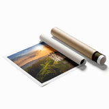 Extra large rolled print featuring a scenic view of the Czech Republic with lush greenery and floral elements.