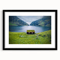 Extra large framed abstract art print featuring a textured, colorful depiction of a European scenery.