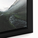 Extra large framed canvas depicting a textured, colorful English countryside scene, ideal for living room decor.