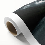 Art deco poster of Cumbria, England, with muted greens and blues on rolled canvas, suitable for nursery wall art.