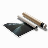 Extra large rolled print of Cumbria, England scenery with vibrant green landscapes and floral elements.