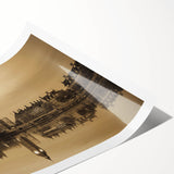 Extra large wall art featuring line art flowers in black and white, ideal for large living room decor, rolled print format.