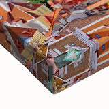 Large art of a black and white landscape painting of Estonia on stretched canvas, suitable for bedroom decor.