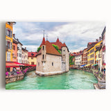 Black and white photograph of the French Alps on stretched canvas, ideal for kitchen wall art or bedroom ambiance.