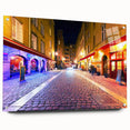 Acrylic glass print of Lyon, France scenery in muted earth tones, suitable for bedroom or dining room decor.