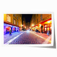 Rolled print of Lyon scenery in soft pastel shades, suitable for art wall dining room or classy bathroom wall art.
