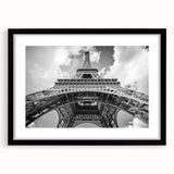 Colorful abstract art print of Paris skyline in vibrant hues on a large textured canvas, ideal for living room decor.