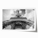 Rolled print of Paris scenery with floral elements in soft pastel shades, ideal for art wall dining room.