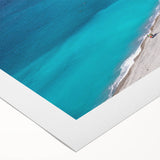 Art deco poster featuring a serene south France landscape in muted earth tones on rolled canvas.