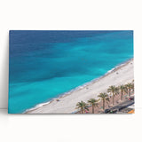 Black and white photograph of a scenic French village on a large stretched canvas, ideal for kitchen wall art.