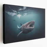 Greenland landscape on large stretched canvas, featuring icy blue and white tones, ideal for kitchen wall art.