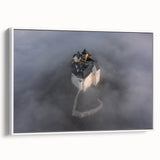 Vintage poster art of a Hungarian scenery on a framed canvas, featuring colorful art in extra large size.