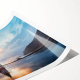 Extra large wall art featuring line art flowers in muted tones on a rolled print, suitable for large living room decor.