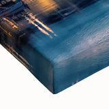 Black and white landscape art painting of Rome on large stretched canvas, ideal for bedroom wall decor.