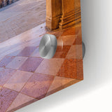 Acrylic print of Venice scenery in muted earth tones, ideal for dining room art.