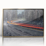 Art Deco poster of a European scenery in Latvia, framed in gold acrylic, ideal for modern art wall decor.