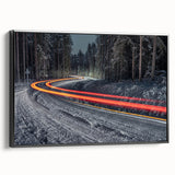 Black and white landscape art painting of a European scene on framed canvas, suitable for bedroom decor.