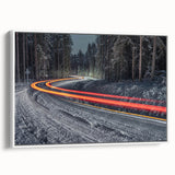 Vintage poster art of a scenic Latvia landscape on framed canvas, featuring vibrant colors, ideal for living room decor.