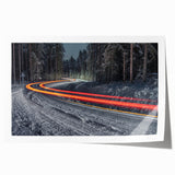 Extra large rolled print of a European countryside scene in muted greens and blues, ideal for dining room wall art.