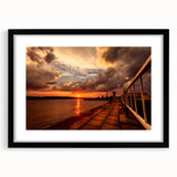 Abstract art print of a European landscape in vibrant colors on a textured, extra large canvas, ideal for living room decor.