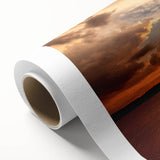 Art deco poster of a serene Lithuanian landscape in muted earth tones on rolled canvas, ideal for nursery wall art.