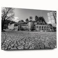 Acrylic print of a Montenegro landscape in muted earth tones, suitable for bedroom or dining room decor.