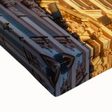 Large art depicting a black and white Polish landscape on stretched canvas, suitable for bedroom wall decor.