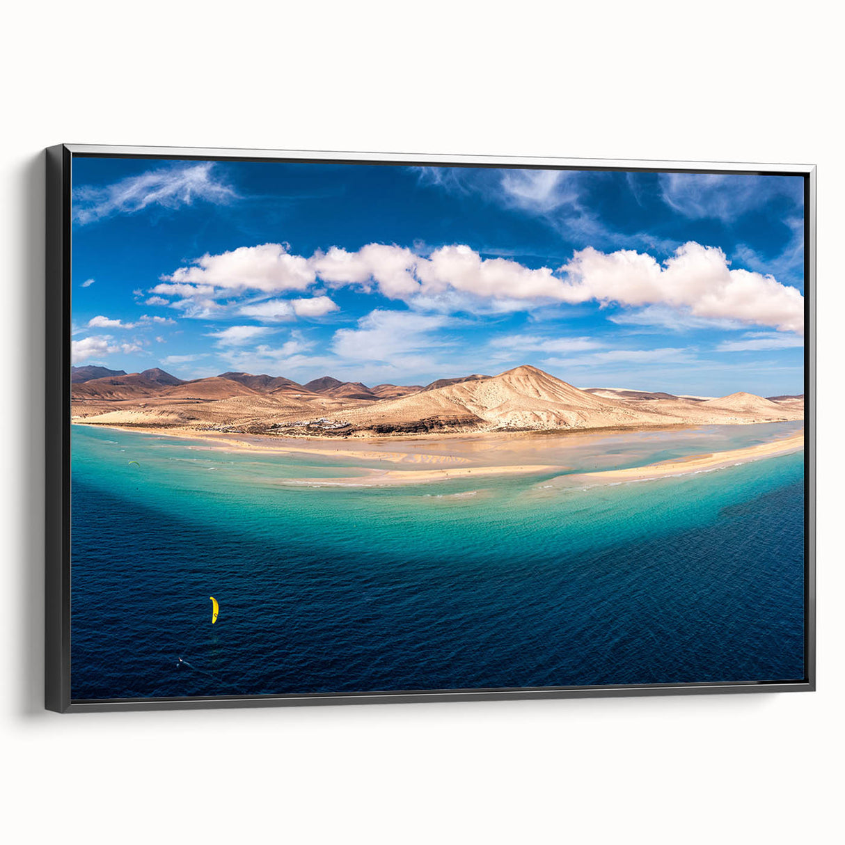 Black and white landscape art painting of a European scenery on framed canvas, ideal for bedroom wall decor.