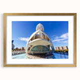 Extra large abstract art print of a textured European scenery, utilizing vibrant gold and earth tones, framed with a mat.