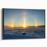 Black and white landscape art painting of a serene Swedish scenery on framed canvas, suitable for bedroom decor.