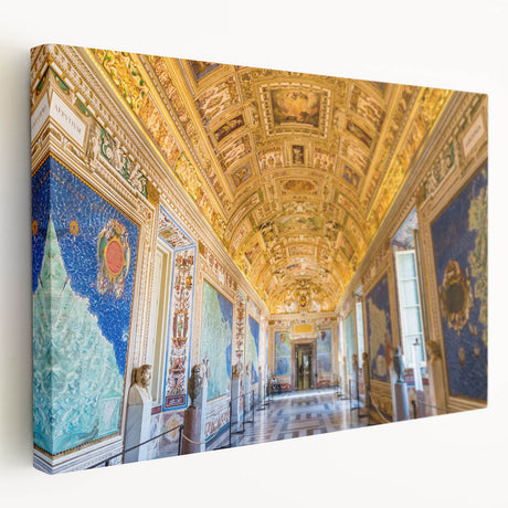Large art depicting the Vatican scenery in muted earth tones on stretched canvas, suitable for kitchen wall art.