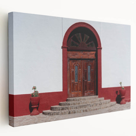 Large art depicting the Baja California scenery on stretched canvas, with earthy tones, ideal for kitchen wall art.