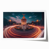 Extra large rolled print of Mexico City scenery with vibrant floral elements, ideal for art wall dining room.