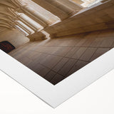 Art deco poster featuring Oaxaca, Mexico scenery in muted earth tones on rolled canvas, suitable for dining room decor.