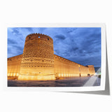 Extra large rolled print of Middle-Eastern scenery in Iran, featuring vibrant floral elements.