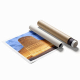 Extra large rolled print depicting a serene floral scene in subtle earth tones, ideal for classy bathroom wall art.