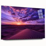 Large abstract wall art of a Middle Eastern scenery in muted earth tones on acrylic glass.