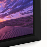 Extra large framed canvas featuring a textured, colorful Middle Eastern scenery in predominantly black tones.