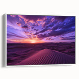 Vintage poster art of a Middle Eastern scenery on framed canvas, featuring vibrant colorful details on a black background.